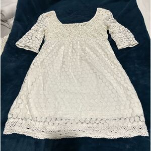 solitaire by ravi khosla crochet dress Solitaire by Ravi Khosla White Crochet Dress